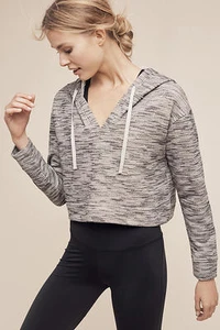 Anthropologie SATURDAY SUNDAY XS Sudadera con Capucha ENSAYO Top Camisa Recortada Entrenamiento Nuevo con Etiquetas - Imagen 1 de 4