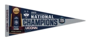 2023 MENS NATIONAL CHAMPIONS FINAL FOUR GAME DAY FELT PENNANT UCONN HUSKIES 2025 - Picture 1 of 1