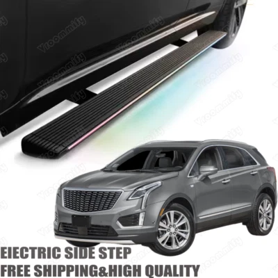 Escalones laterales eléctricos desplegables aptos para estriberas Cadillac XT5 2017-2025 Foto 1 de 4