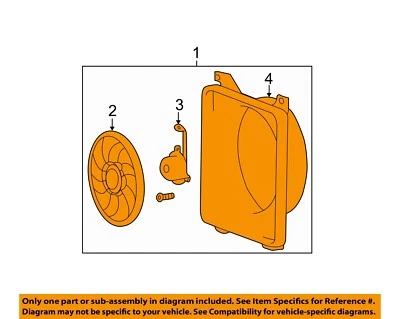 Used Engine Cooling Fan Motor fits: 2003 Hyundai Xg series Fan Assembly condense Foto 1 de 3