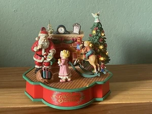 Figura musical animada Trim A Home Welcome Santa Claus música 1993 vintage - Imagen 1 de 10