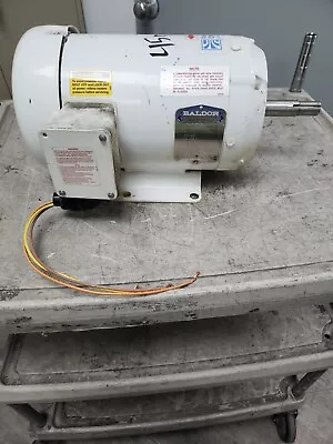 😎 BALDOR 5 HP WASHDOWN AC MOTOR 230/460 VAC 1725 RPM 184JM FRAME JMWDM3615T - Image 1 of 4