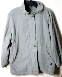 London Fog Jacket Size L Gray Full Zip Lined Insulated Pockets - Picture 1 of 8