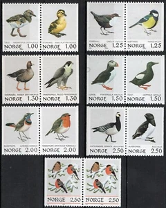 4010 Norway 1980-83, NK 859-987 MNH, Collection Birds I-IV in Pairs. - Picture 1 of 1
