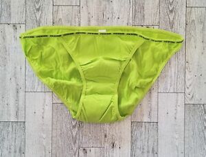 JOE BOXER vintage green 100% cotton rare string bikini panties signature band 