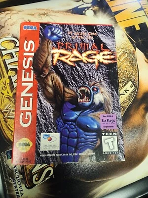 Primal Rage Sega Genesis Game And Box No Manual.  - Image 1 of 4