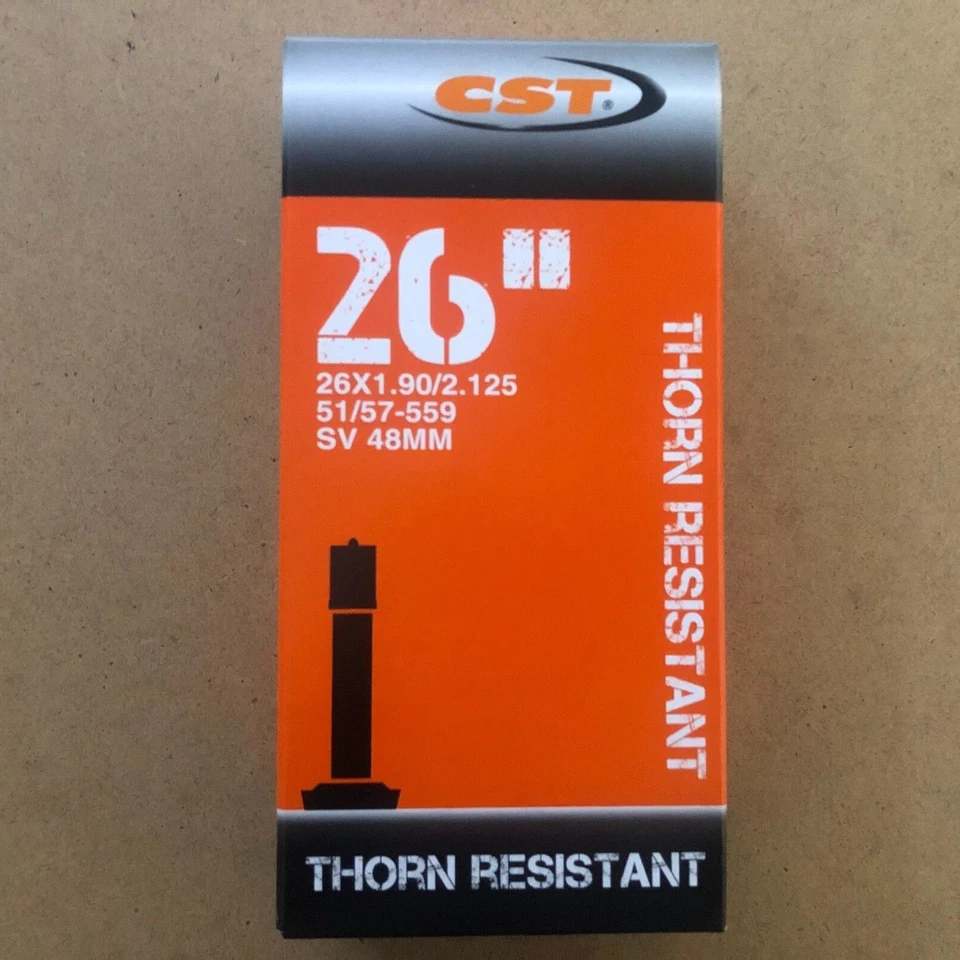 New CST Bicycle Inner Tube 26" Schrader Valve Thorn Proof Puncture Resistant - Image 1 of 1