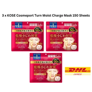 3 x Kose Cosmeport Turn Moist Charge Mask 150 Sheets Made in Japan Expedited - Picture 1 of 3