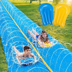 30ft Heavy Duty Lawn Water Slide w/ Sprinkler & 2 Boards for Summer Fun Party - Picture 1 of 11