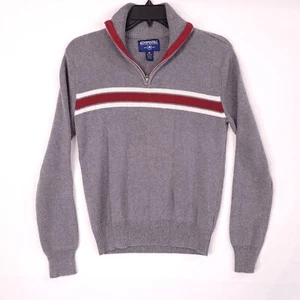Suéter Pullover Aeropostale Hombre Cremallera Gris Talla Mediana - Imagen 1 de 9
