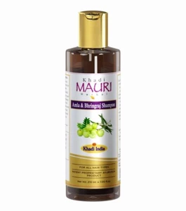 Khadi Mauri Herbal Amla and Bhringraj Herbal Shampoo 210ml - Picture 1 of 3