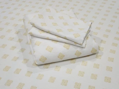 Rachel Ashwell 4 Pc FULL Sheet Set Yellow Motif 100% Cotton - Image 1 of 4