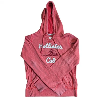 Sudadera con Capucha Pullover Vintage Y2K Hollister Suave Burnout Gráfico Logo Foto 1 de 4