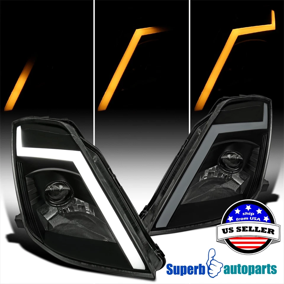 For 03-05 350Z Z33 Smoke Projector Headlights Switchback LED Sequential - Image 1 of 4