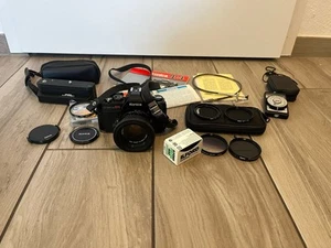 ✅Juego de cámara Konica Autoreflex T4 SLR | Enrollador de coche | Hexanon 50 mm incl. accesorios✅ - Imagen 1 de 24