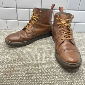 Ralph Lauren Polo Herren Stiefel 10 D Jarrod Cap Toe Braun Leder Weich Knöchelbinder - Bild 1 von 20