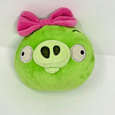 Juguete de peluche Angry Birds Pig Girl con lazo rosa *sin sonido* de 5” Commonwealth Piggies Foto 1 de 4