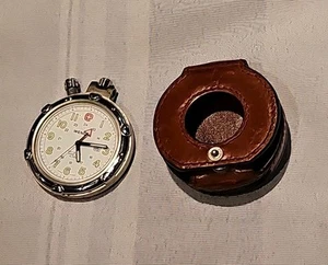 FOR parts/repair Swiss Made Wenger Stainless Steel Metal Case Pocket Watch F/shi - Picture 1 of 8