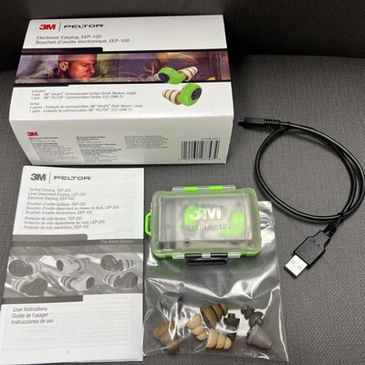 3M PELTOR EEP-100 Ear Plug Kit Earbuds & Charging Case Hunting, Shooting - Image 1 of 4