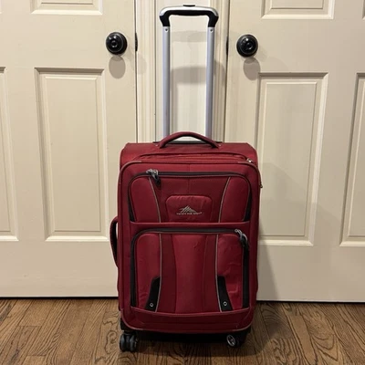 High Sierra Endeavor 24" Upright Spinner Luggage Carmine Red/Black - Image 1 of 4