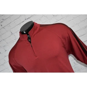 Adidas Golf Pullover Camicia 1/4 Zip Uomo Taglia Large Performance Poliestere Marrone - Foto 1 di 8