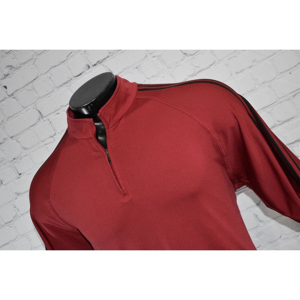 Adidas Golf Pullover Shirt 1/4 ZIP Men Size Large Performance Polyester Maroon - Image 1 of 4