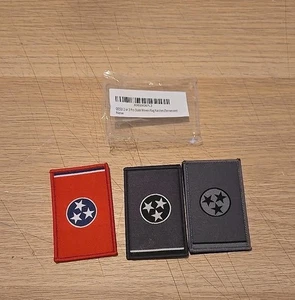 TENNESSEE STATE FLAG EMBROIDERED PATCHES | 3PC Hook&Loop Backing  3.25"x2" - Picture 1 of 5