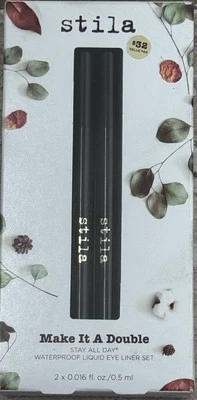 Stila make it a double stay all day waterproof liquid eye liner set 14/rack - Image 1 of 4