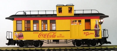 LGB 40757 Coca Cola Drovers Caboose w/ Lighted Markers, Lighting & Metal Wheels - Image 1 of 4