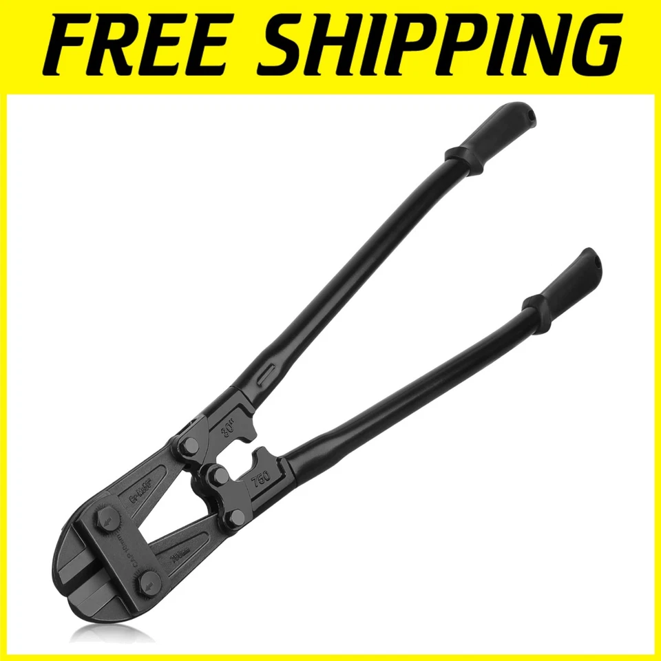 30" Bolt Cutter, Heavy Duty Metal Cutters, Rubber Handle - Image 1 of 4