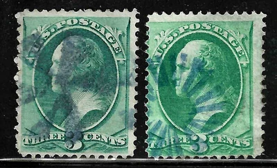 Fancy Cancels Collection 19th Century 3 Cent Washington Banknotes US 1A1 - Image 1 of 3