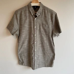 Volcom Mens Modern Fit Short Sleeve Button Up Shirt Gray Heathered Size L - Picture 1 of 7