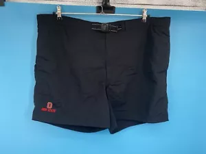 Lands End Swim Trunks XL Black Belted Mesh Lined Beach Shorts Ohio State Buckeye - Picture 1 of 13