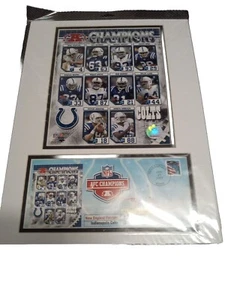 2007 USPS INDIANAPOLIS COLTS AFC CHAMPIONS MANNING HARRISON FREENEY - Picture 1 of 6
