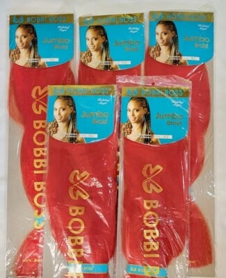 (5 PACK) BOBBI BOSS BRAIDING HAIR 100% KANEKALON JUMBO BRAID #PINK BRAND NEW - Image 1 of 4
