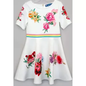 ❤️NEU Gr. 12 Truly Me by Hannah Banana Atemberaubendes Mädchenkleid mit Blumenschmuck❤️ - Bild 1 von 2