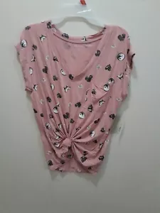 Junior Womens No Boundaries Conversational Tee Shirt Top Size Medium 7-9 - Picture 1 of 2