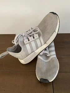 Adidas NMD R1 Low Textile Trainers B76079 Sesame Grey/White Sz 9 - Picture 1 of 8