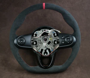 OEM Mini Cooper custom steering wheel flat bottom F54 F55 F56 F57 Alcantara - Picture 1 of 11