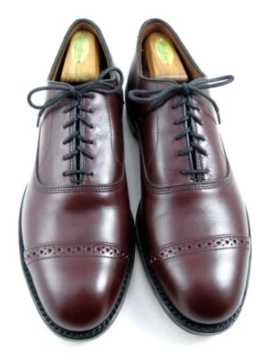 Allen Edmonds "Fifth Avenue" Leather CapToe Oxfords 10 D Burgundy WORN ONCE(597N - Image 1 of 4