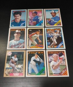 1988 Topps Baseball Card Cecil Fielder #618 Toronto Cal Ripken Sr Billy Bean NM