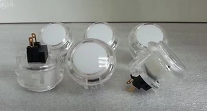 Japan Sanwa klar weiß Tasten x 6 Stück OBSC-30-CW Videospiel Arcade Teile - Bild 1 von 6