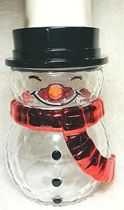 *NEW* HOLIDAY ~ Faceted Snowman ~ Single Wick Candle Holder ~ Bath & Body Works - Picture 1 of 1