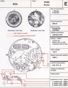 ESA 9162/64-PIECES MOUVEMENT-NOS-OMEGA 1260-LONGINES 6332-VOIR MENU DÉROULANT - Picture 1 of 85