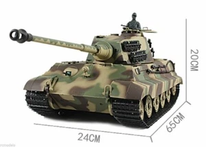 RC Tank BB 1:16 Scale Heng Long German King Tiger 2.4g Smoke Sound Radio Control - Picture 1 of 17