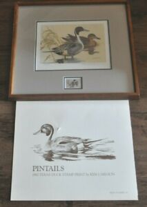 1982 Texas Duck Stamp & Print *Ken Carlson-Signed *Framed/Matted *203/9500