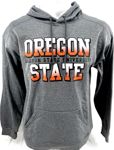 NEW Oregon State Beavers Badger Sport Gray Hooded LS Pullover Sweatshirt Mens L Cover