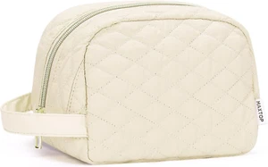 Small Quilted Make up Bag Toiletry Bag for Women - Picture 1 of 11