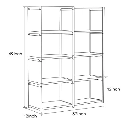 Kids Room Cube Storage Shelf w/ Non-woven Fabric Bins Toy &Book Organizer 3 Size - Image 1 of 4