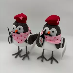 Temporada de Amor Be Mine Día de San Valentín Francés Decorativo Pájaro Decoración x2 NUEVO - Imagen 1 de 4